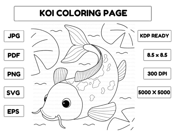 A Designer's Review of the Koi Coloring Page for Embroidery