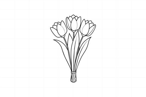 A Graphic Designer's Review of Bouquet of Tulips Line Art