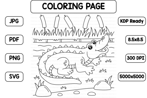 A Practical Review: Using a Crocodile Coloring Page for Embroidery