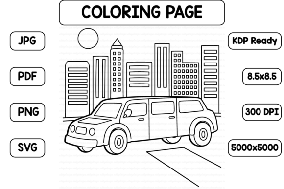 A Seller's Review of the Limo Vehicles Coloring Page Graphics