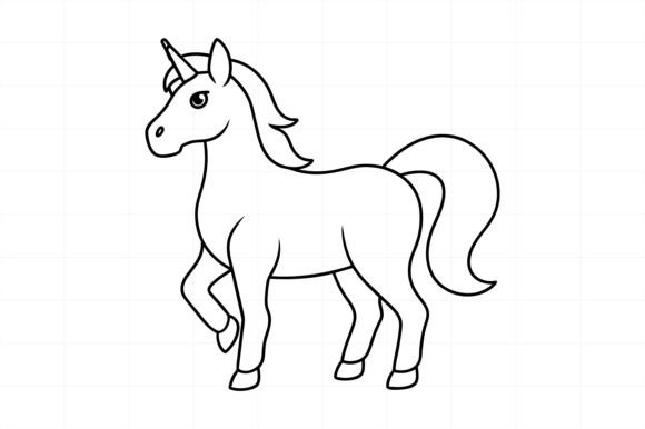 A Versatile Unicorn Line Art Graphic for Crafts & Illustrations