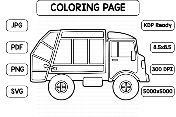 An Embroidery Designer's Review of a Garbage Truck Coloring Page