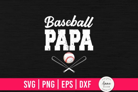 Baseball Papa Graphics for Authentic Print Templates