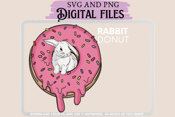 Donut Rabbit: A Sweet Illustration for Branding & Graphics