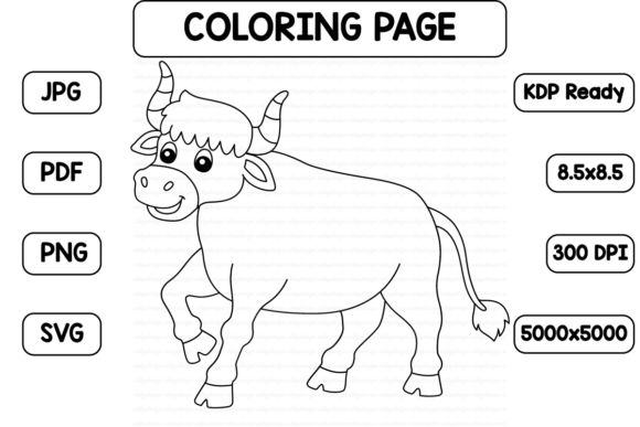 Ox Coloring Page: A Graphic Asset for Authentic Brand Storytelling