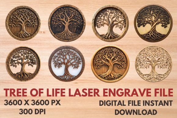 Reviewing Tree of Life Laser Engrave File for Brand Graphics