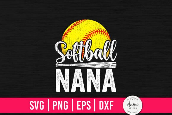 Softball Nana: A Graphics Asset for Casual Branding & Print Templates